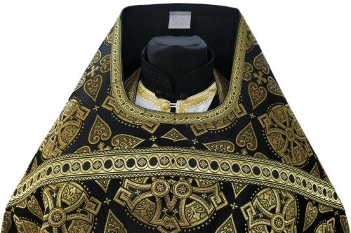 Priest Vestments, Brocade “Floriv Cross” with Sewn Galloon