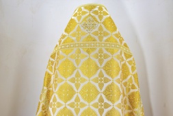 Priest Vestments, Brocade “Floriv Cross” with Sewn Galloon