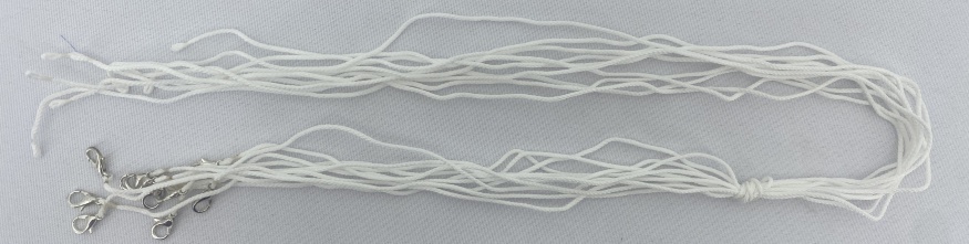 Cord for Cross Pendant, White, with Clasp