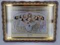 Icon Last Supper 55×41 (wooden frame) patina