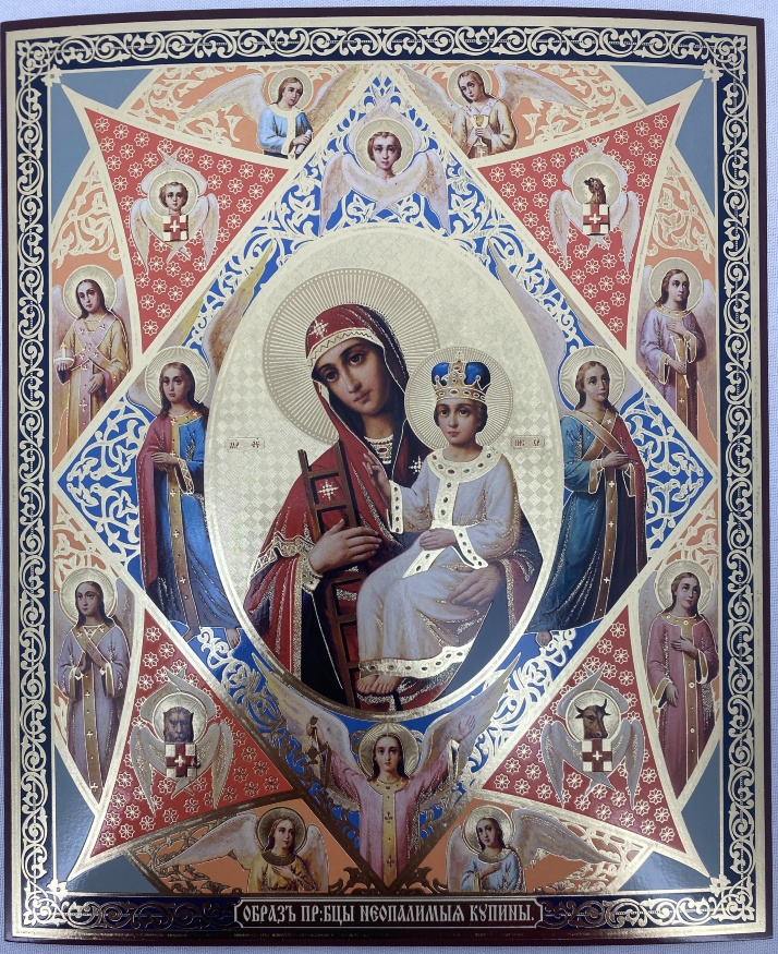 Icon of the Mother of God "The Unburnt Bush" 24x20cm