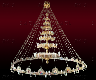 Chandelier with Choros, 7 Tiers, 174 Candles (No. 76)