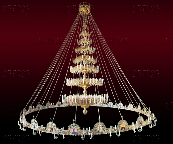 Chandelier with Choros, 7 Tiers, 174 Candles (No. 76)