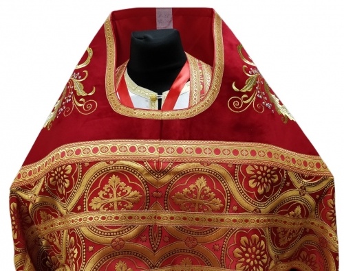 Priest Vestment Combined Brocade with Embroidered Epitrachelion, Embroidery "New Embroidery"