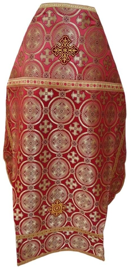 Priest Vestments, Brocade "Kyiv Cross" with Sewn Galloon