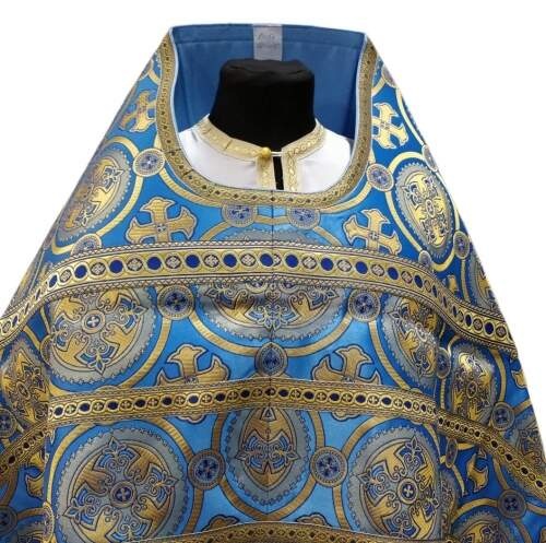 Priest Vestments, Brocade "Kyiv Cross" with Sewn Galloon