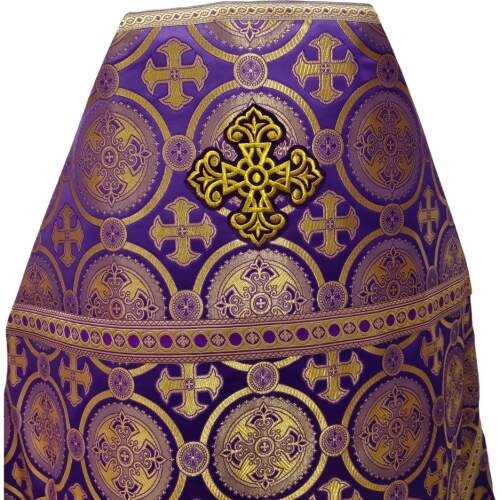 Priest Vestments, Brocade "Kyiv Cross" with Sewn Galloon