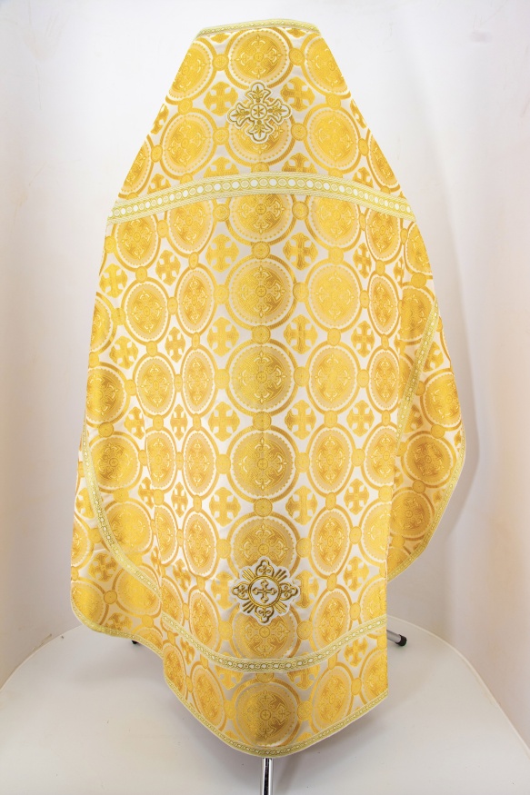 Priest Vestments, Brocade "Kyiv Cross" with Sewn Galloon