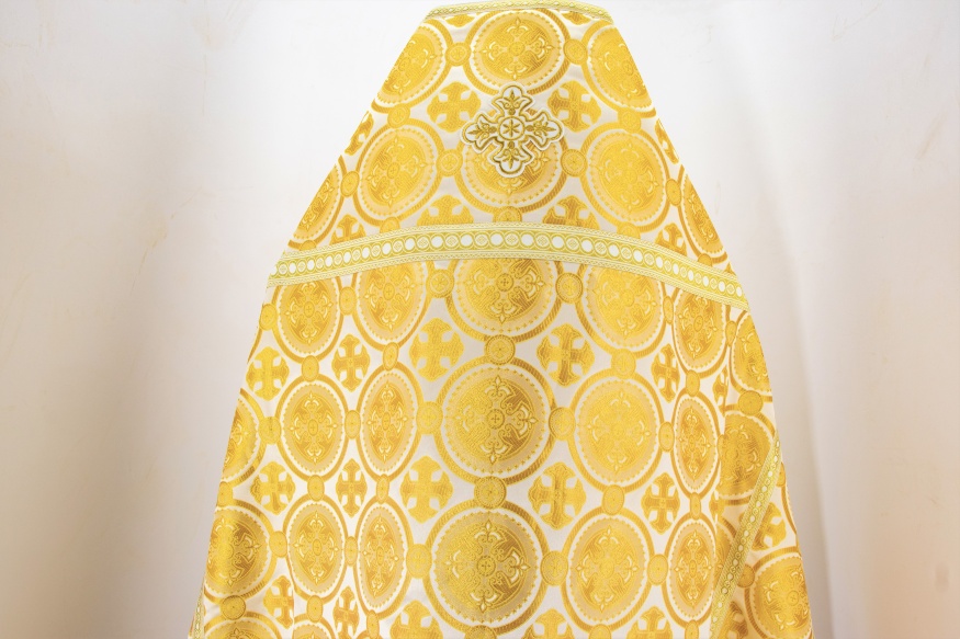 Priest Vestments, Brocade "Kyiv Cross" with Sewn Galloon