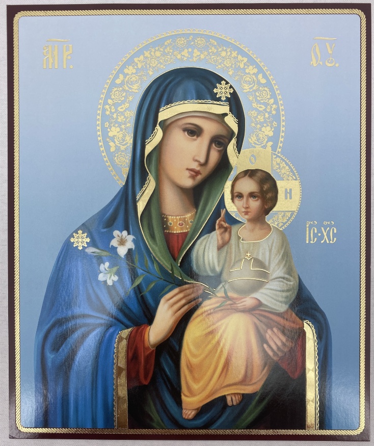 Icon of the Mother of God "Unfading Bloom" (T. R.) 24×20cm