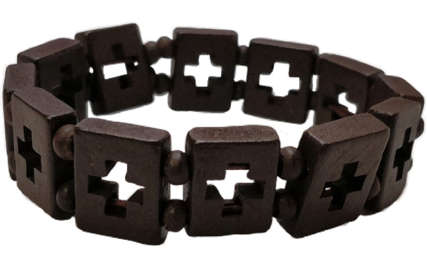 Wooden Bracelet (Cross)