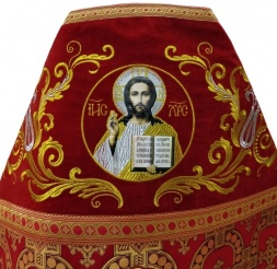 Priest Vestment Combined Brocade "Royal Cross" with Embroidered Epitrachelion, Embroidery "New Embroidery"