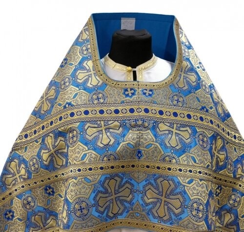 Priest Vestments, Brocade "Athonite Cross" with Sewn Galloon