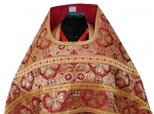 Priest Vestments, Brocade "Athonite Cross" with Sewn Galloon