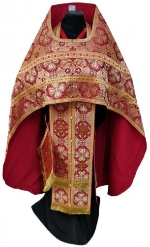 Priest Vestments, Brocade "Athonite Cross" with Sewn Galloon