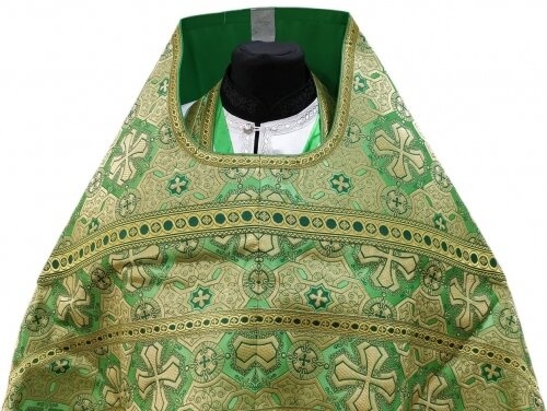 Priest Vestments, Brocade "Athonite Cross" with Sewn Galloon