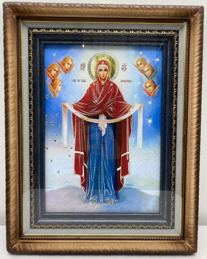 Icon of the Mother of God "Protection" 42x32 cm