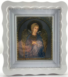 Icon Guardian Angel without Halo white frame 27x25cm