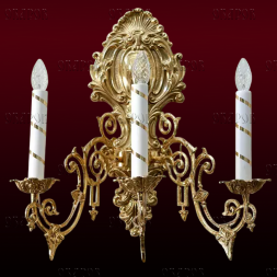 Large Wall Sconce for 3 Candles No. 55