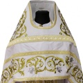 Priest Vestments, Embroidered on Gabardine, Embroidery "Rose" with Sewn Braid