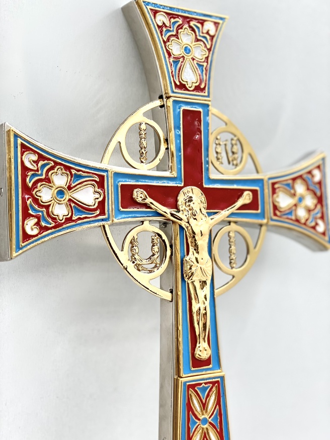 Altar Cross, Enamel, Size 32×18.5