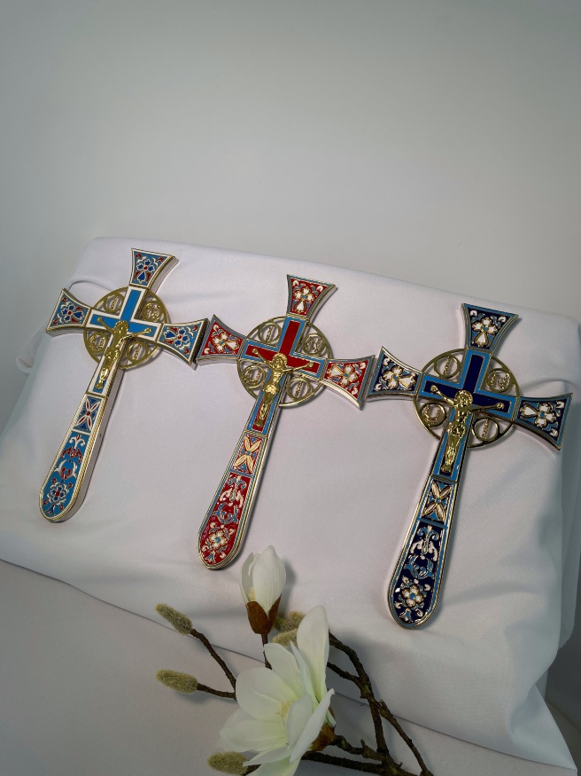 Altar Cross, Enamel, Size 32×18.5