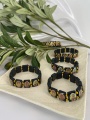 Wooden Bracelet on Elastic with Icons