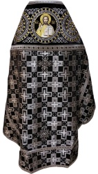 Priest Vestment Combined Brocade "Patriarchal Cross" with Embroidered Epitrachelion, Embroidery "New Embroidery"