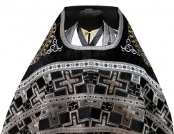 Priest Vestment Combined Brocade "Patriarchal Cross" with Embroidered Epitrachelion, Embroidery "New Embroidery"
