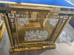 Altar Table 80x80, Blue, White Icons