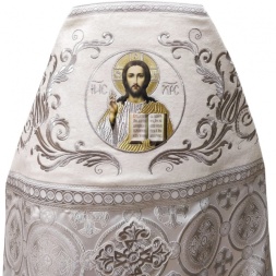 Priest's Vestments Combined Brocade with Embroidered Epitrachelion, Pattern "New Embroidery"