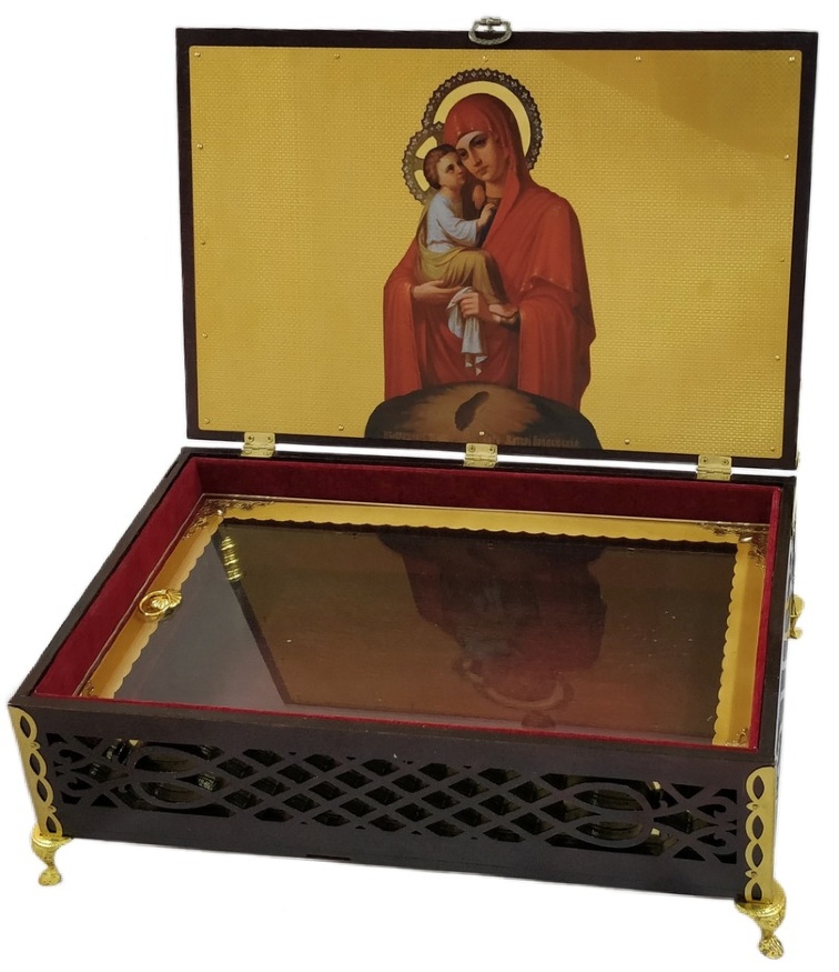 Reliquary for the Foot of the Most Holy Theotokos 35×25 cm (height 11.5 cm)