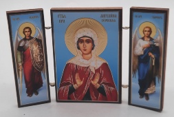 Triptych of St. Venerable Angelina 13×8.5 cm