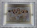 Icon The Last Supper 55x41 cm, white frame, patina