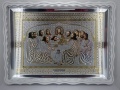 Icon The Last Supper 55x41 cm, white frame, patina