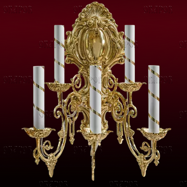 Large Wall Sconce for 5 Candles (No. 83)