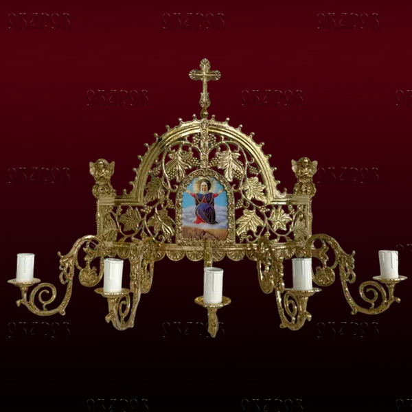 Wall Sconce for 5 Candles with Icon (No. 71)