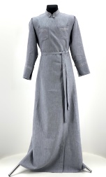 Podryasnik with Embroidery, Greek Style, Linen-Gabardine Fabric