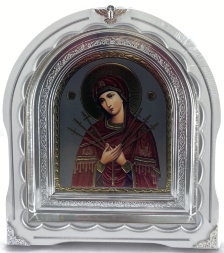 Icon of the Mother of God "Seven Arrows" 27×25 cm