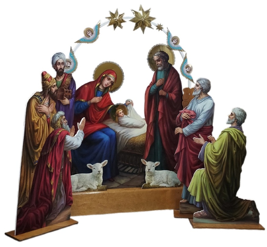 Hand-painted Nativity Scene