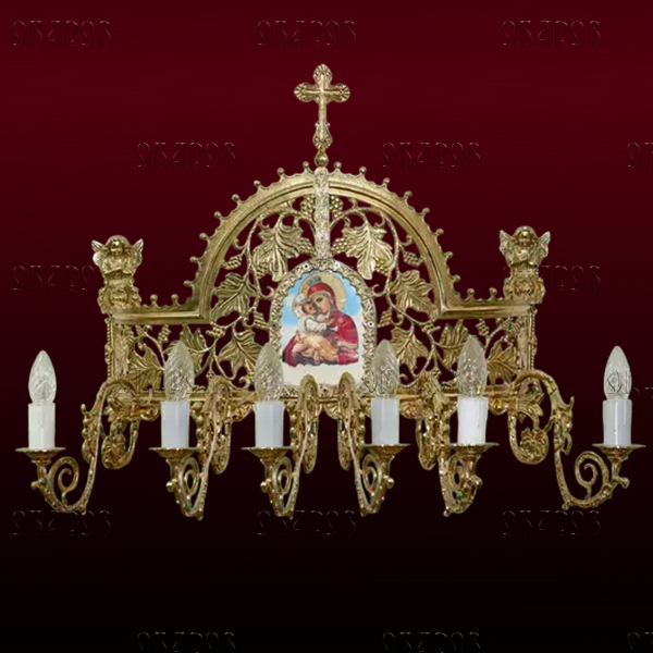 Wall Sconce for 6 Candles with Icon (No. 58)