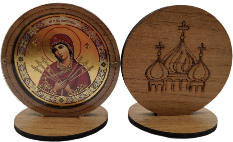 Icon on Wooden Stand 6x6