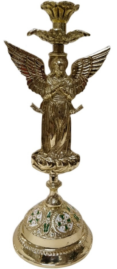 Brass Candlestick Angel, 36×15cm No. 7 - 1