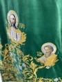 Embroidered Vestments on Velvet, Embroidered Center with Icons, Embroidered Galloon
