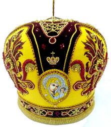Mitre "Vohnyk" yellow burgundy