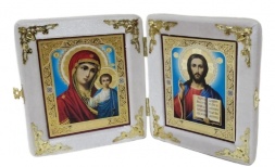 Velvet Folding Icon Case for 10×12 cm Image, White