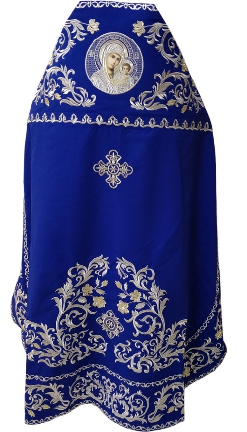 Priest Vestments, Embroidered on Gabardine, Embroidery "Rose" with Embroidered Galloon