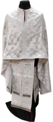 Priest Vestments Greek Style, Brocade Fabric with Sewn Galloon