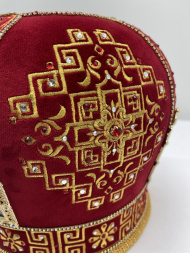 Mitre "Meander", rhinestone ribbon, premium galloon, metal frames