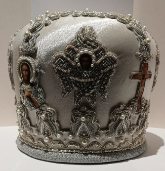 Mitre "Cherubim" Handmade, Bullion Embroidery, Raised Embroidery